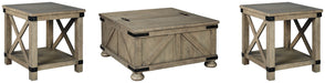 Aldwin Coffee Table with 2 End Tables JR Furniture Store