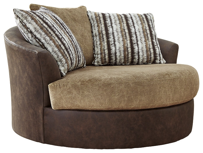 Alesbury Oversized Swivel Accent Chair JR Furniture Store