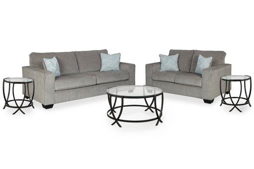 Altari Sofa and Loveseat with Coffee Table and 2 End Tables JR Furniture Store