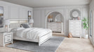 Altyra King Bookcase Headboard with Mirrored Dresser and 2 Nightstands JR Furniture Store
