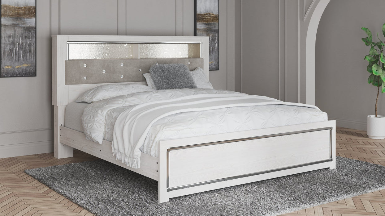 Altyra King Panel Bookcase Bed with Dresser JR Furniture Store