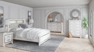 Altyra Queen Bookcase Headboard with Mirrored Dresser and Chest JR Furniture Store