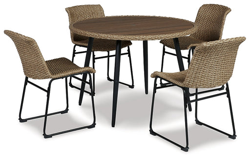 Amaris Outdoor Dining Table and 4 Chairs JR Furniture Store