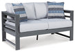 Amora Outdoor Loveseat with Coffee Table JR Furniture Store