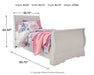 Anarasia Twin Sleigh Bed with Dresser JR Furniture Store