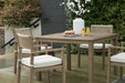 Aria Plains Outdoor Dining Table and 4 Chairs JR Furniture Store