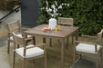 Aria Plains Outdoor Dining Table and 4 Chairs JR Furniture Store