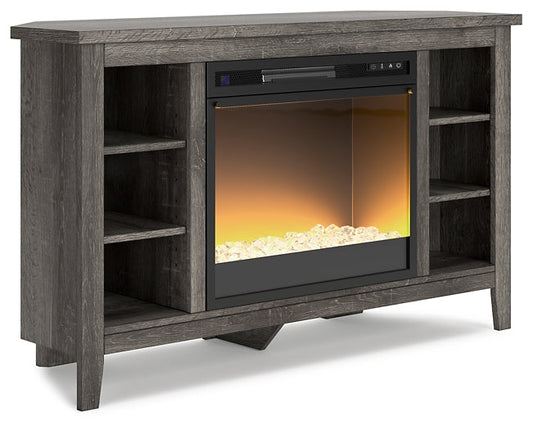 Arlenbry Corner TV Stand with Electric Fireplace JR Furniture Store