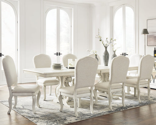 Arlendyne Dining Table and 8 Chairs JR Furniture Store