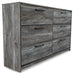 Baystorm King Panel Bed with 2 Storage Drawers with Dresser JR Furniture Store