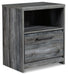 Baystorm King Panel Bed with 2 Storage Drawers with Mirrored Dresser, and Nightstand JR Furniture Store