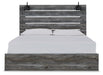 Baystorm King Panel Bed with Mirrored Dresser JR Furniture Store