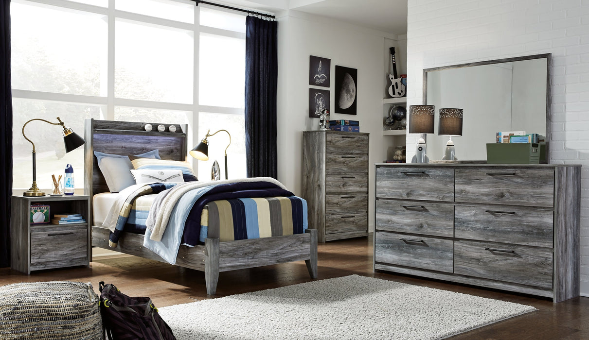 Baystorm Twin Panel Bed with Dresser JR Furniture Store