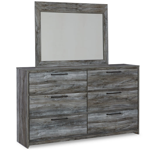 Baystorm Twin Panel Bed with Mirrored Dresser JR Furniture Store