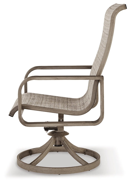 Beach Front Sling Swivel Chair (2/CN) JR Furniture Store