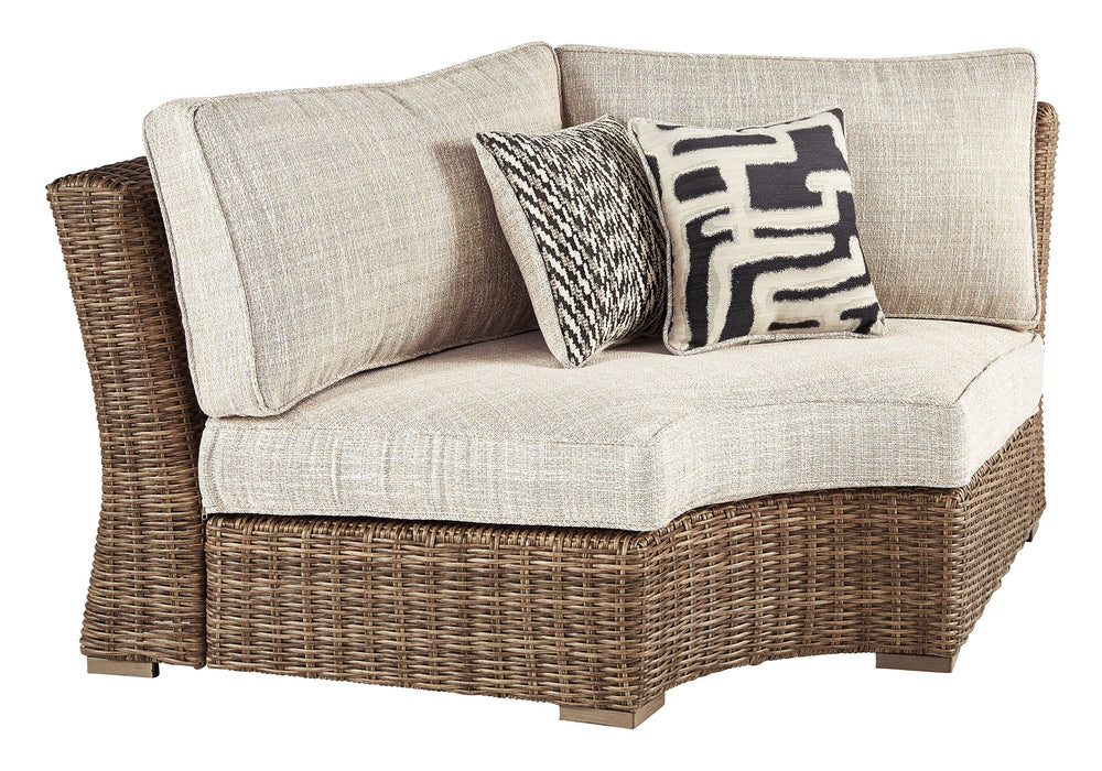 Beachcroft Curved Corner Chair w/Cushion JR Furniture Store
