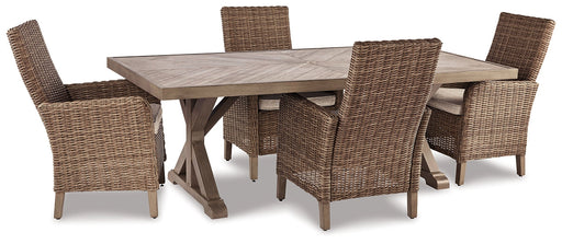 Beachcroft Outdoor Dining Table and 4 Chairs JR Furniture Store