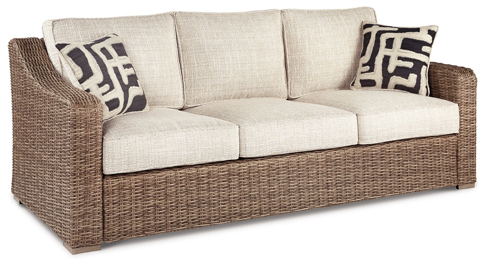 Beachcroft Outdoor Sofa with 2 Lounge Chairs JR Furniture Store
