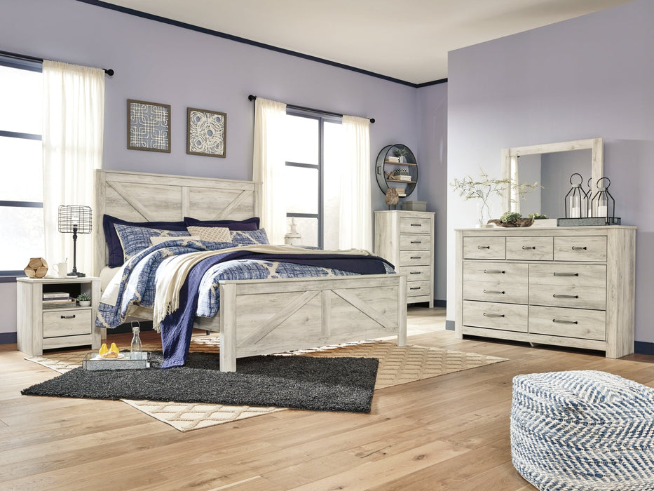 Bellaby King Crossbuck Panel Bed with Dresser JR Furniture Store