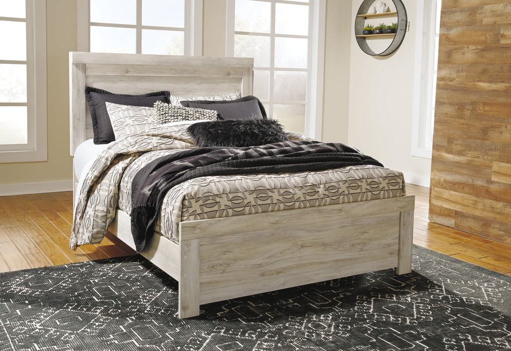 Bellaby Queen Panel Bed with Mirrored Dresser JR Furniture Store