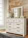 Bellaby Queen Panel Headboard with Mirrored Dresser and Chest JR Furniture Store