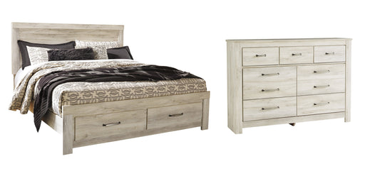 Bellaby Queen Platform Bed with 2 Storage Drawers with Dresser JR Furniture Store