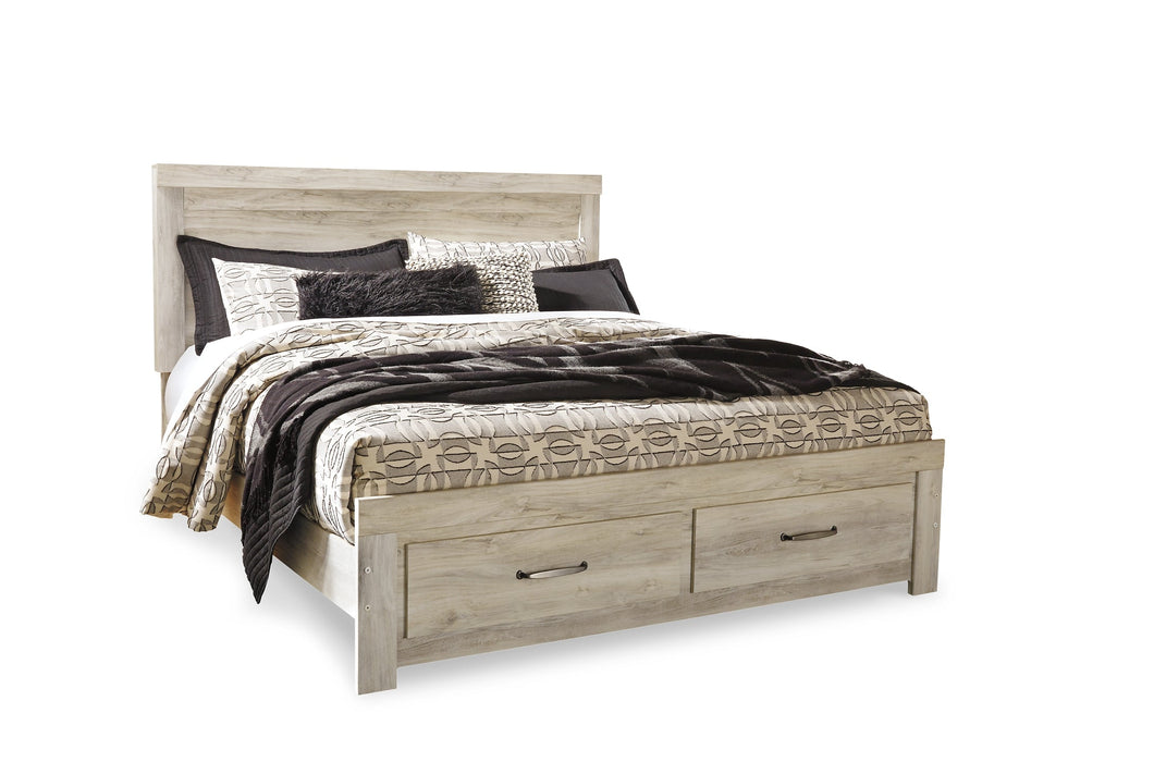 Bellaby Queen Platform Bed with 2 Storage Drawers with Mirrored Dresser, Chest and 2 Nightstands JR Furniture Store