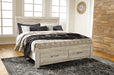 Bellaby Queen Platform Bed with 2 Storage Drawers with Mirrored Dresser JR Furniture Store