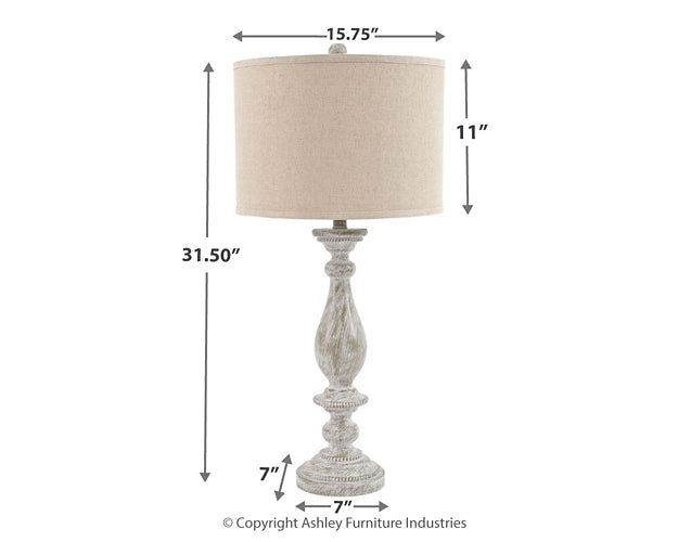 Bernadate Poly Table Lamp (2/CN) JR Furniture Store