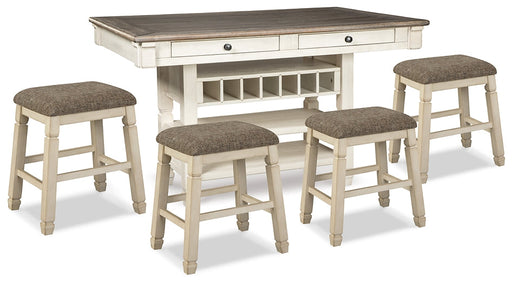 Bolanburg Counter Height Dining Table and 4 Barstools JR Furniture Store