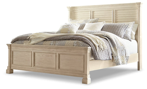 Bolanburg King Panel Bed with Mirrored Dresser and Chest JR Furniture Store