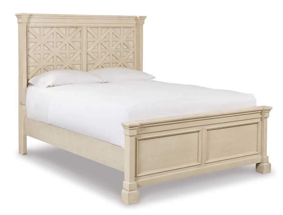 Bolanburg Queen Panel Bed with Mirrored Dresser JR Furniture Store