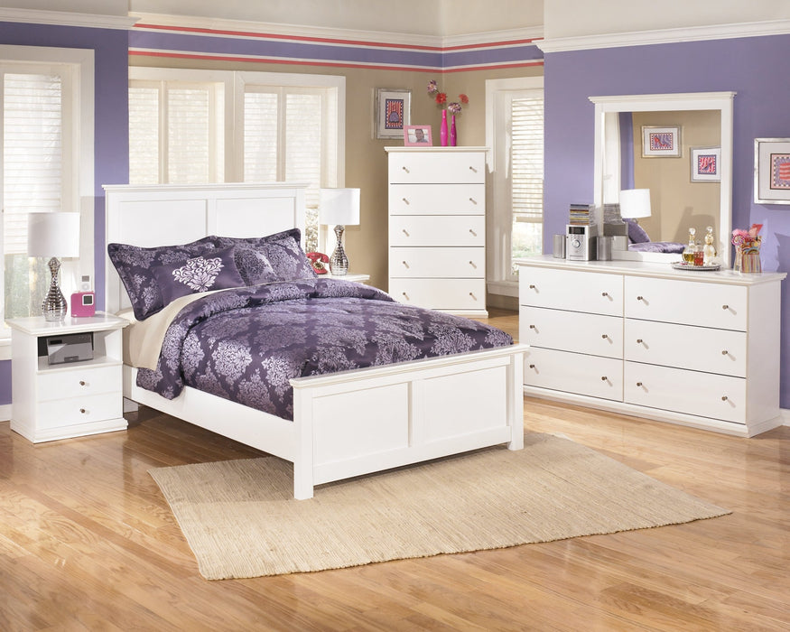 Bostwick Shoals Full Panel Bed with Mirrored Dresser, Chest and Nightstand JR Furniture Store