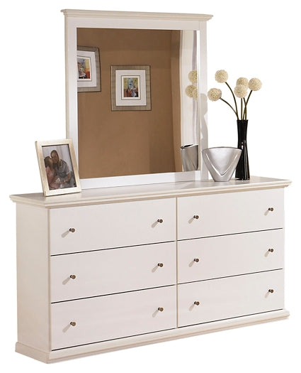 Bostwick Shoals Queen/Full Panel Headboard with Mirrored Dresser JR Furniture Store