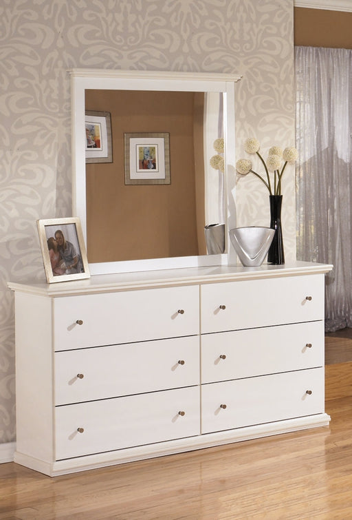 Bostwick Shoals Queen/Full Panel Headboard with Mirrored Dresser JR Furniture Store