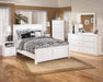 Bostwick Shoals Queen Panel Bed with Mirrored Dresser and Chest JR Furniture Store