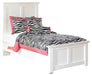Bostwick Shoals Twin Panel Bed with Mirrored Dresser JR Furniture Store