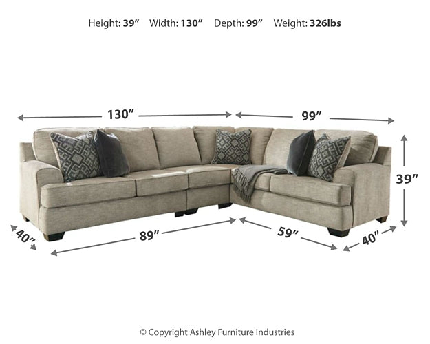 Bovarian 3-Piece Sectional JR Furniture Store