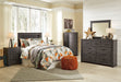Brinxton Full Panel Headboard with Mirrored Dresser and Chest JR Furniture Store