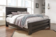 Brinxton King/California King Panel Headboard with Mirrored Dresser, Chest and Nightstand JR Furniture Store