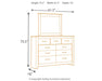 Brinxton Queen/Full Panel Headboard with Mirrored Dresser JR Furniture Store