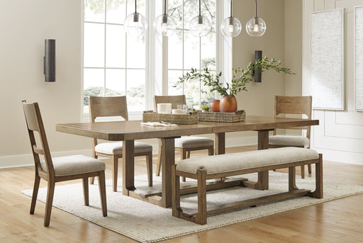 Cabalynn Dining Table and 4 Chairs and Bench JR Furniture Store