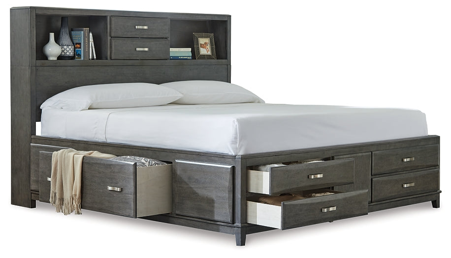 Caitbrook Queen Storage Bed with 8 Drawers with Dresser and Chest JR Furniture Store