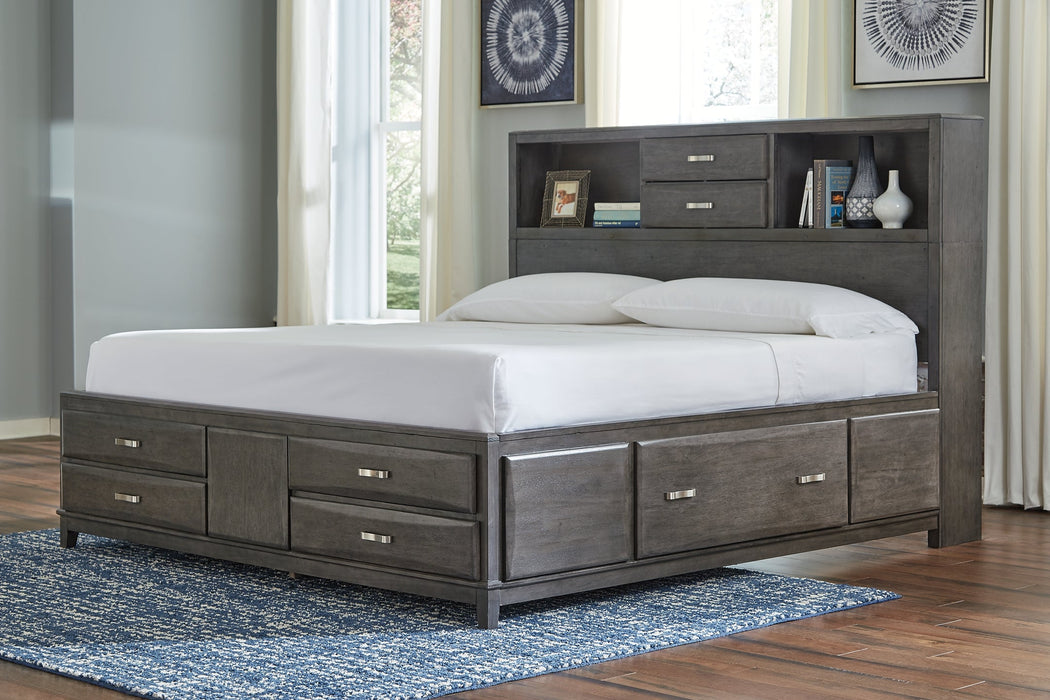 Caitbrook Queen Storage Bed with 8 Storage Drawers with Dresser JR Furniture Store