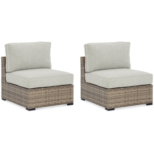 Calworth Armless Chair w/Cushion (2/CN) JR Furniture Store