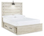 Cambeck Full Panel Bed with 4 Storage Drawers with Mirrored Dresser and Chest JR Furniture Store