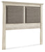 Cambeck King/California King Upholstered Panel Headboard with Mirrored Dresser, Chest and Nightstand JR Furniture Store