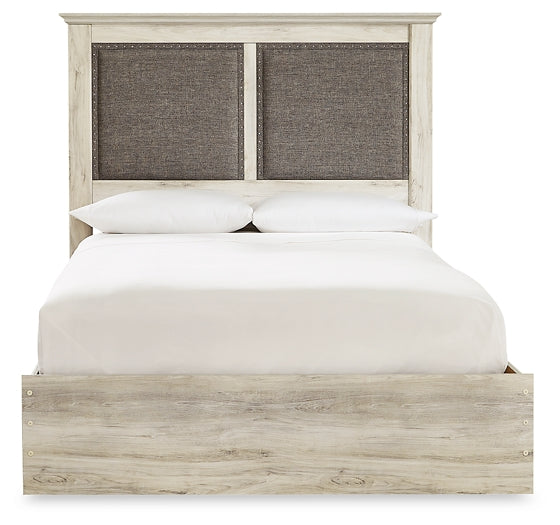 Cambeck King Upholstered Panel Bed with Dresser JR Furniture Store