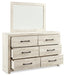 Cambeck King Upholstered Panel Bed with Mirrored Dresser, Chest and Nightstand JR Furniture Store