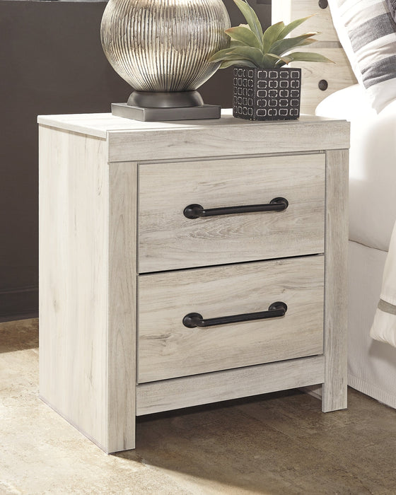 Cambeck Queen Panel Bed with 2 Storage Drawers with Mirrored Dresser and Nightstand JR Furniture Store